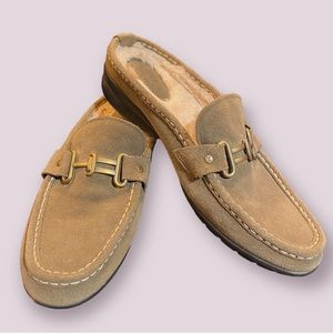 Cole Haan 'Mardi' Shearling Mule in Moss Green - Size 10